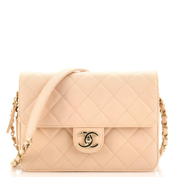 Chanel Like a Wallet Flap Bag Quilted Caviar Small