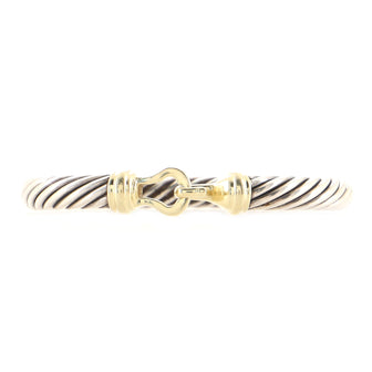 David Yurman Cable Buckle Bracelet Sterling Silver with 14K Yellow Gold 7mm