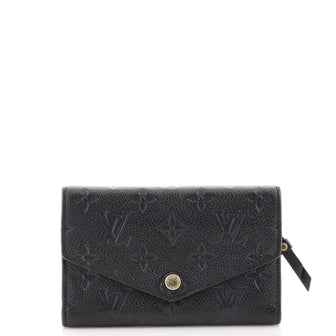 Louis Vuitton Black Monogram Empreinte Leather Curieuse Compact