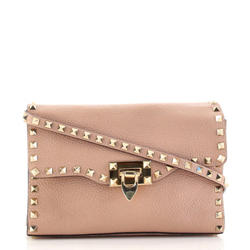 Valentino Rockstud Flip Lock Flap Bag Leather Medium