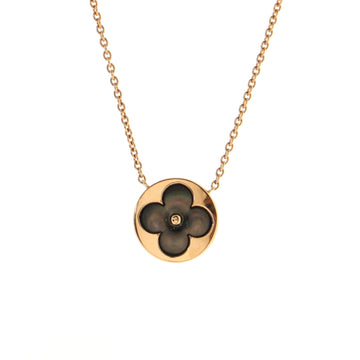 Louis Vuitton Color Blossom Sun Pendant Necklace 18K Rose Gold and Grey Mother of Pearl