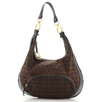Fendi Chef Pocket Hobo Zucchino Canvas