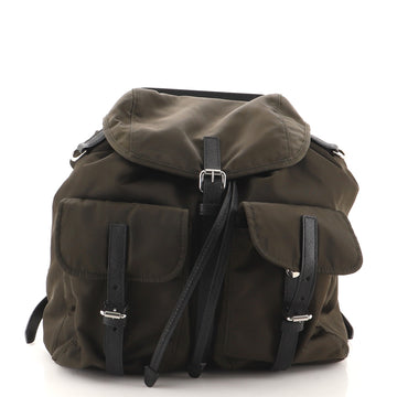 Prada Double Front Pocket Backpack Tessuto Medium