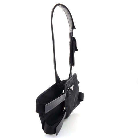 Borsa Pettorale Uomo Donna Per Sport E Outdoor | Zainetto Esterno Con Cinghie Regolabili E Design Riflettente | Per Trekking, Corsa, Ciclismo – Tessuto Oxford (Nero)