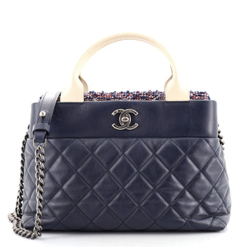 Chanel Airlines Portobello Tote Quilted Lambskin and Tweed Small