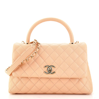 Chanel Coco Top Handle Bag Quilted Caviar Small