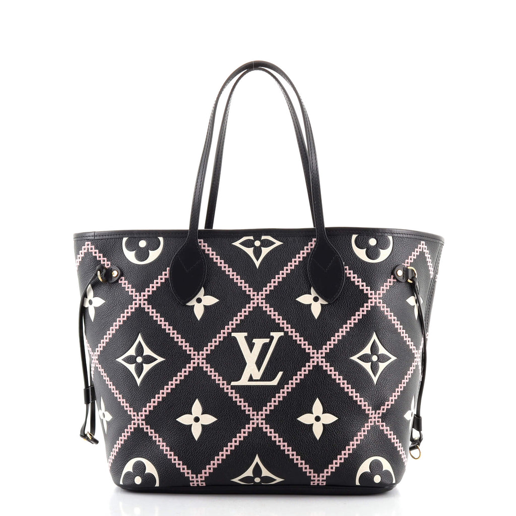 louis vuitton neverfull black and white