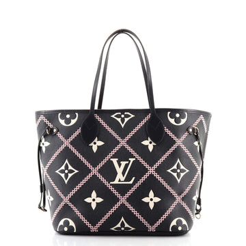 Louis Vuitton Neverfull NM Tote Monogram Empreinte Giant Broderies MM