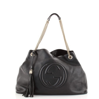 Gucci Soho Chain Strap Shoulder Bag Leather Large