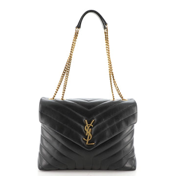 Saint Laurent LouLou Shoulder Bag Matelasse Chevron Leather Medium