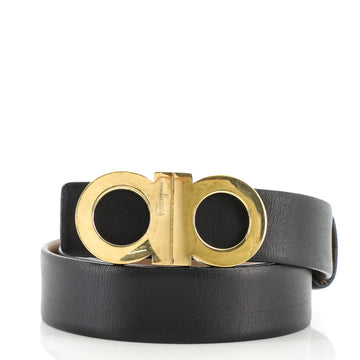 Salvatore Ferragamo Gancini Reversible Belt Leather Thin