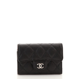 Chanel 4 Key Holder Quilted Caviar