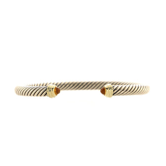 David Yurman Cable Classic Bracelet Sterling Silver with 14K Yellow Gold and Citrine 5mm