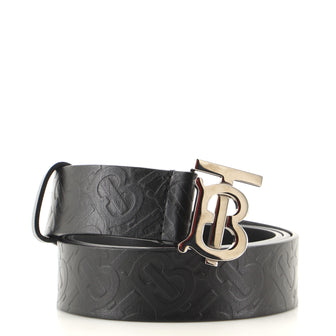 Burberry TB Belt Embossed Leather Wide