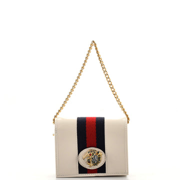 Gucci Rajah Chain Card Case Leather