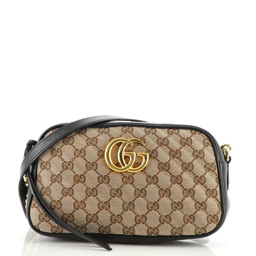 Gucci GG Marmont Shoulder Bag Diagonal Quilted GG Canvas Small
