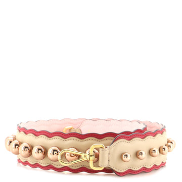 Fendi Strap You Shoulder Strap Pearl Embellished Leather