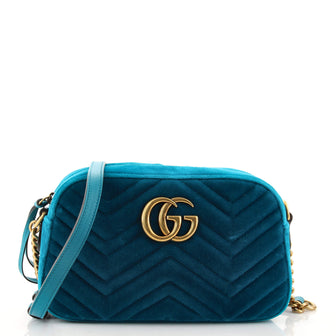 Gucci GG Marmont Shoulder Bag Matelasse Velvet Small