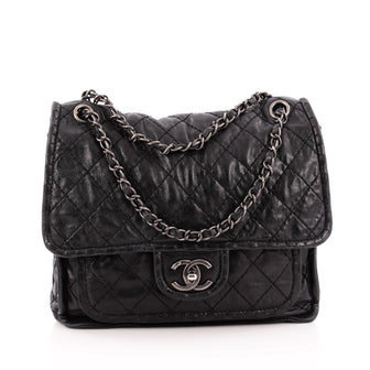 Chanel Paris-Edinburgh Square Flap Bag Quilted Aged Calfskin 