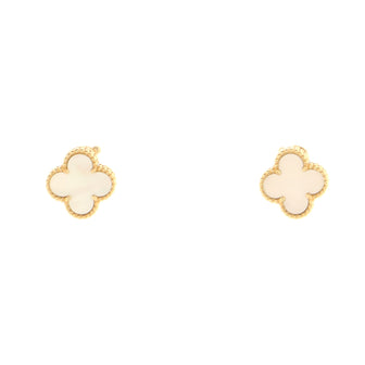 Van Cleef & Arpels Vintage Alhambra Earrings 18K Yellow Gold and Mother of Pearl