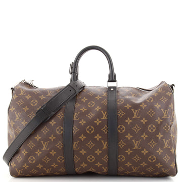 Louis Vuitton Keepall Bandouliere Bag Macassar Monogram Canvas 45