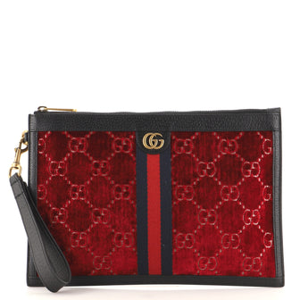 Gucci Ophidia Zip Pouch GG Velvet Large