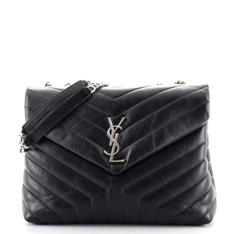 Saint Laurent LouLou Shoulder Bag Matelasse Chevron Leather Medium