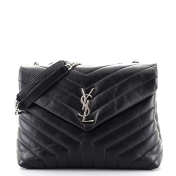 Saint Laurent LouLou Shoulder Bag Matelasse Chevron Leather Medium