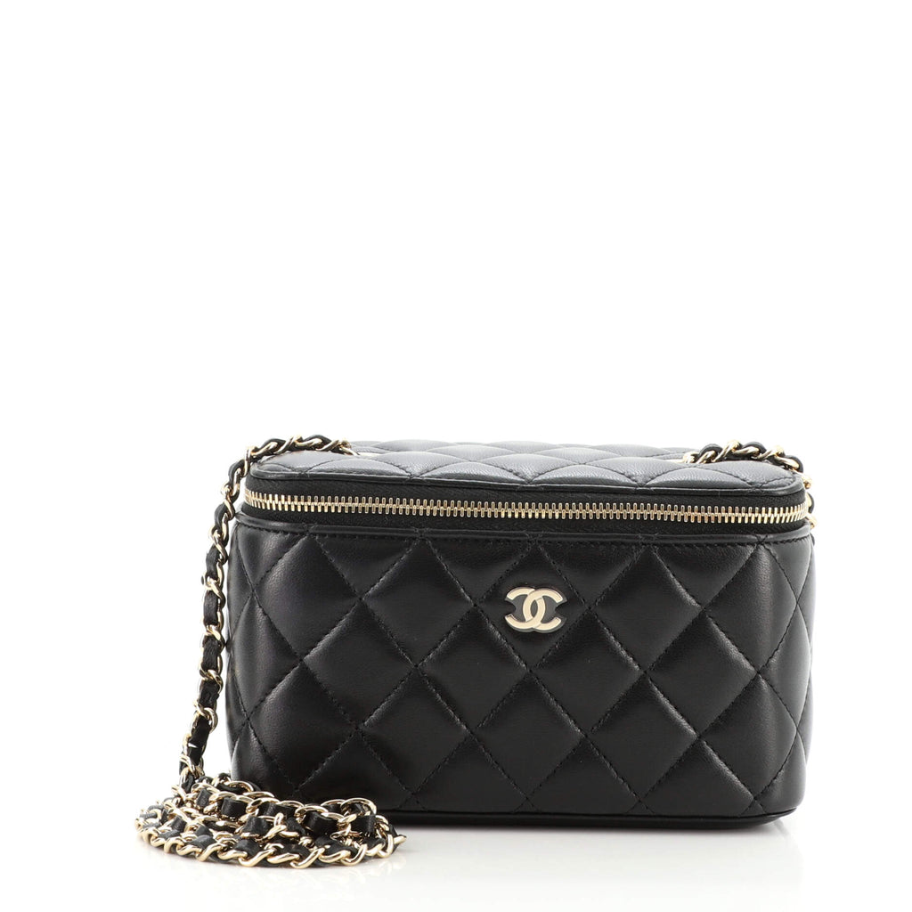 Chanel Lock Frame Vanity Case with Chain Quilted Lambskin Small by Rebag x  FabFitFun - FabFitFun