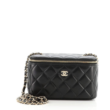 Chanel Classic Vanity Case with Chain Quilted Lambskin Small