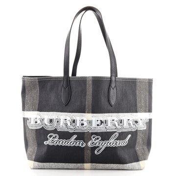 Burberry Doodle Reversible Tote Printed Canvas Large