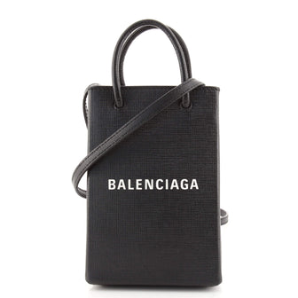 Balenciaga Shopping Phone Holder Leather