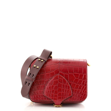 Burberry Bridle Square Satchel Alligator Medium
