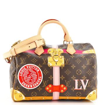 Louis Vuitton Speedy Bandouliere Bag Limited Edition Damier Summer Trunks 30