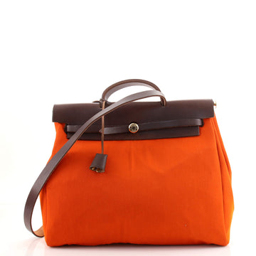 Hermes Herbag Toile and Leather MM