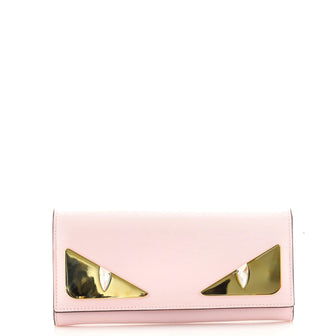 Fendi Monster Continental Wallet Leather and Metal