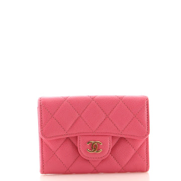 Chanel Classic Flap Card Case Quilted Caviar