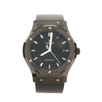 Hublot Classic Fusion Black Magic Automatic Watch Ceramic and Rubber 45