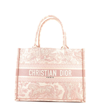 Christian Dior Book Tote Embroidered Canvas Medium