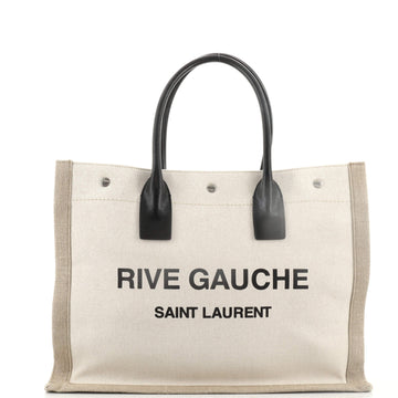Saint Laurent Rive Gauche Shopper Tote Canvas Small