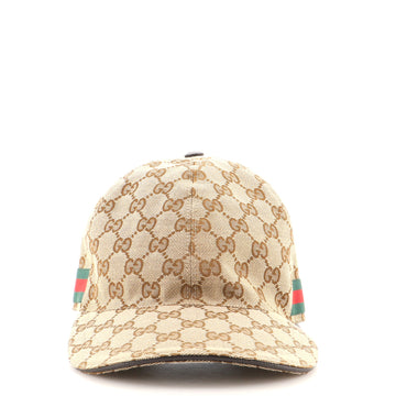 Gucci Web Baseball Cap GG Canvas