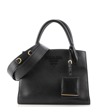 Prada Monochrome Tote Saffiano with City Calf Small