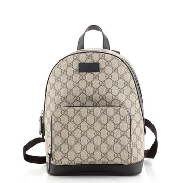 Gucci Zip Pocket Backpack GG Coated Canvas Small