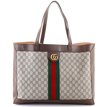 Gucci Ophidia Soft Open Tote GG Coated Canvas East West