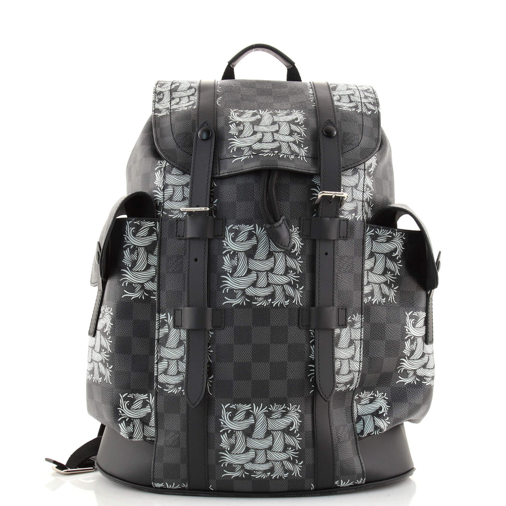 louis vuitton christopher backpack limited edition Louis Vuitton Christopher Backpack Limited Edition Nemeth Damier Graphite PM Black 141768150