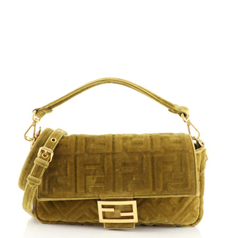 Fendi Baguette NM Bag Embossed Velvet Medium