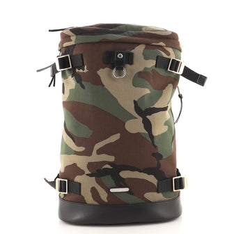 Saint Laurent Rivington Race Backpack Canvas with Leather
