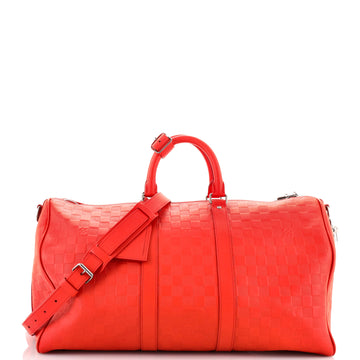 Louis Vuitton Keepall Bandouliere Bag Damier Infini Leather 45
