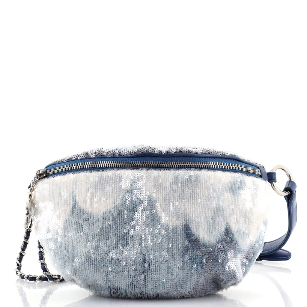 Chanel 2018 Sequin Waist Bag - Blue Waist Bags, Handbags - CHA288207