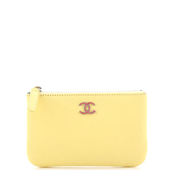 Chanel CC O Case Pouch Goatskin Mini